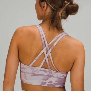 Lululemon Energy Sports Bra Long Line Ribbed Camo
